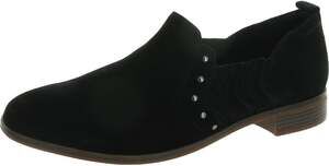 Clarks Collection Trish Bell Black Suede Studded Slip On Shooties Size 6M NWT